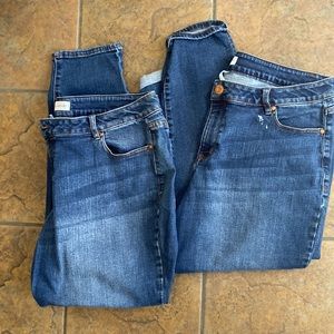 Lane Bryant Magic Waistband Low Rise Boyfriend Jeans (2 pairs) Size 18